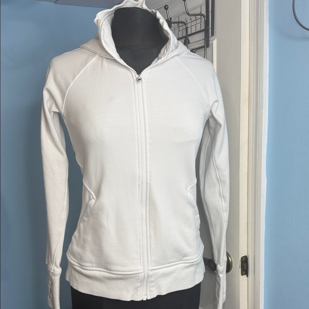 ATHLETA Triumph Hoodie Jacket Women's Size Small White RETAIL $108